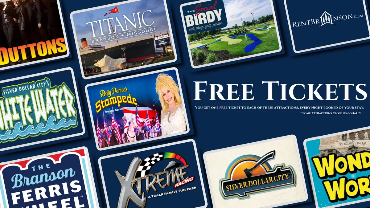 An interior scene with various attraction posters on the wall and a prominent 'Free Tickets' sign, evoking the excitement of exploring local entertainment and attractions.